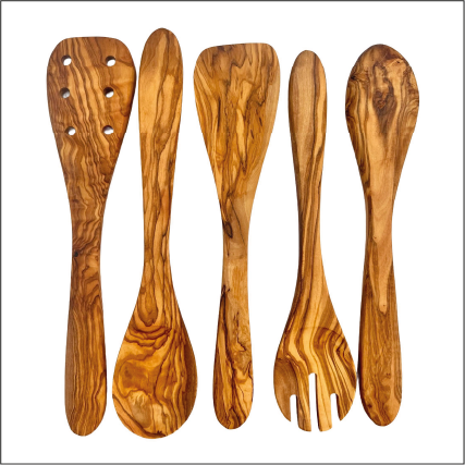 Artisan 5-Piece Olive Wood Utensil Set