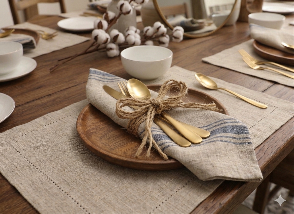 30/60-Piece Brushed Gold Stainless Steel Flatware Set