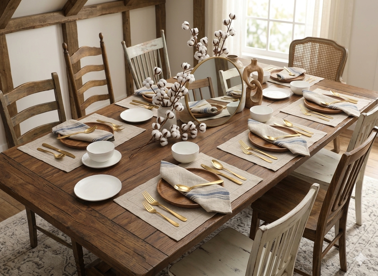 30/60-Piece Brushed Gold Stainless Steel Flatware Set